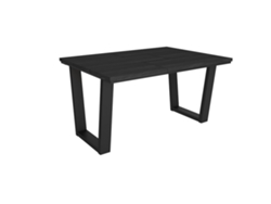 Mesa Comedor, 140x90x74cm, Para 6 Comensales, Muebles Comedor, Negro
