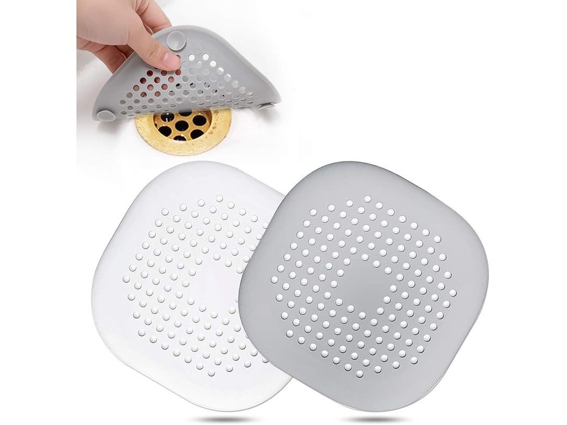 2026-cobertura De Drenaje Cuadrada De Silicona Con Ventosa Para Baño Y Cocina, Atrapapelos Eficaz Y Fácil De Limpiar