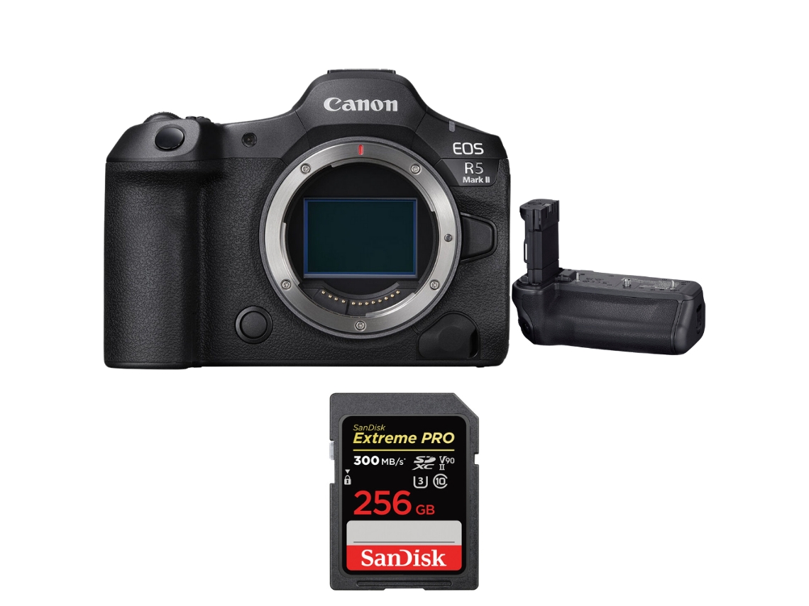 Canon Eos R5 Mark Ii + Canon Bg-r20 + 1 Sandisk 256gb Uhs-ii 300mb/s + Ebook “20 Consejos Para Fotos Que Impactan”