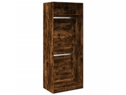Armario Roble Ahumado MAISON EXCLUSIVE en derivados de la madera 80x50x200 cm