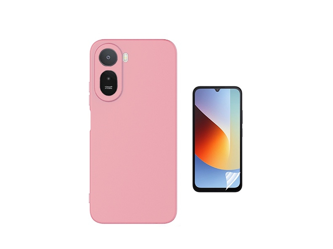 Kit Película Hydrogel Frente Capa Silicone Líquido Phonecare Para Xiaomi Redmi A7 Pro 4g - Rosa