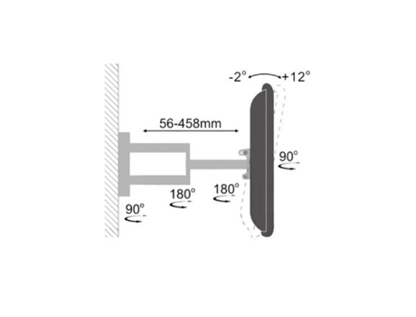 Soporte de TV ALPHA-ELETTRONICA SU4080/00 (Ajustable - 40'' a 80'' - Hasta 60 kg)