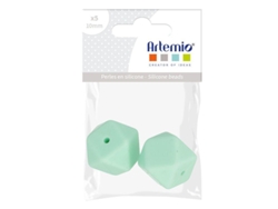 2 Relatos Hexagonales De Silicona 17 Mm De Agua Verde Artemio