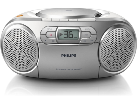 Lector de CD PHILIPS AZ127/12 (Plateado)