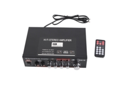Mini Amplificador De Audio Estéreo Bluetooth Con Fm, Lector De Tarjetas, Control Remoto Y Pantalla Lcd.