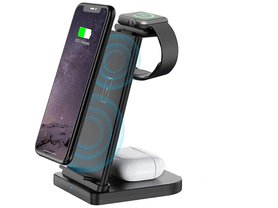 Cargador Sem Fio Removível Para Apple, Samsung Yizhood Negro