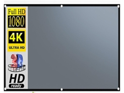 Pantalla De Proyección, Formato 16:9, Pantalla Metálica Gris Para Proyector, Antirreflejos, 100 Pulgadas,