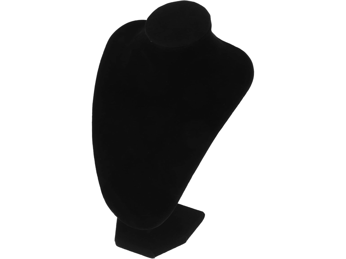 Soporte Exhibición Collares Terciopelo Negro Maniquí 22x15 Organizador Joyas Almacenamiento Decorativo Hogar