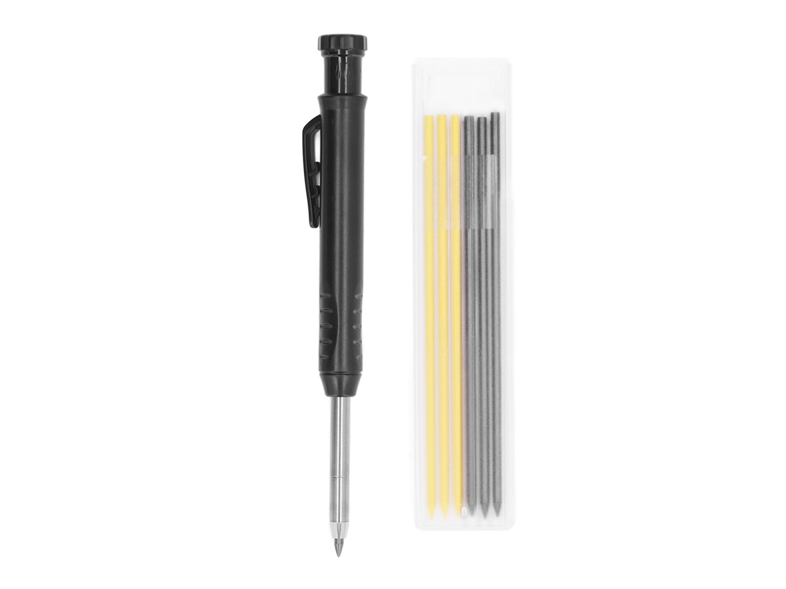 Lápiz para marcar carpintería, punta de 2,8 mm, cartucho reemplazable