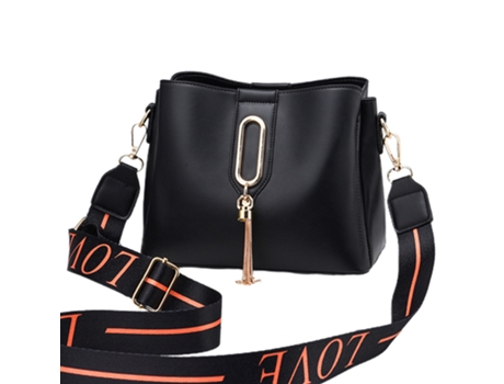 Bolsa de Hombro de Mujer ZMDECQNA Nuevo Bombonera De Bandolera Ancha Para Gran Piel Sintética Negro