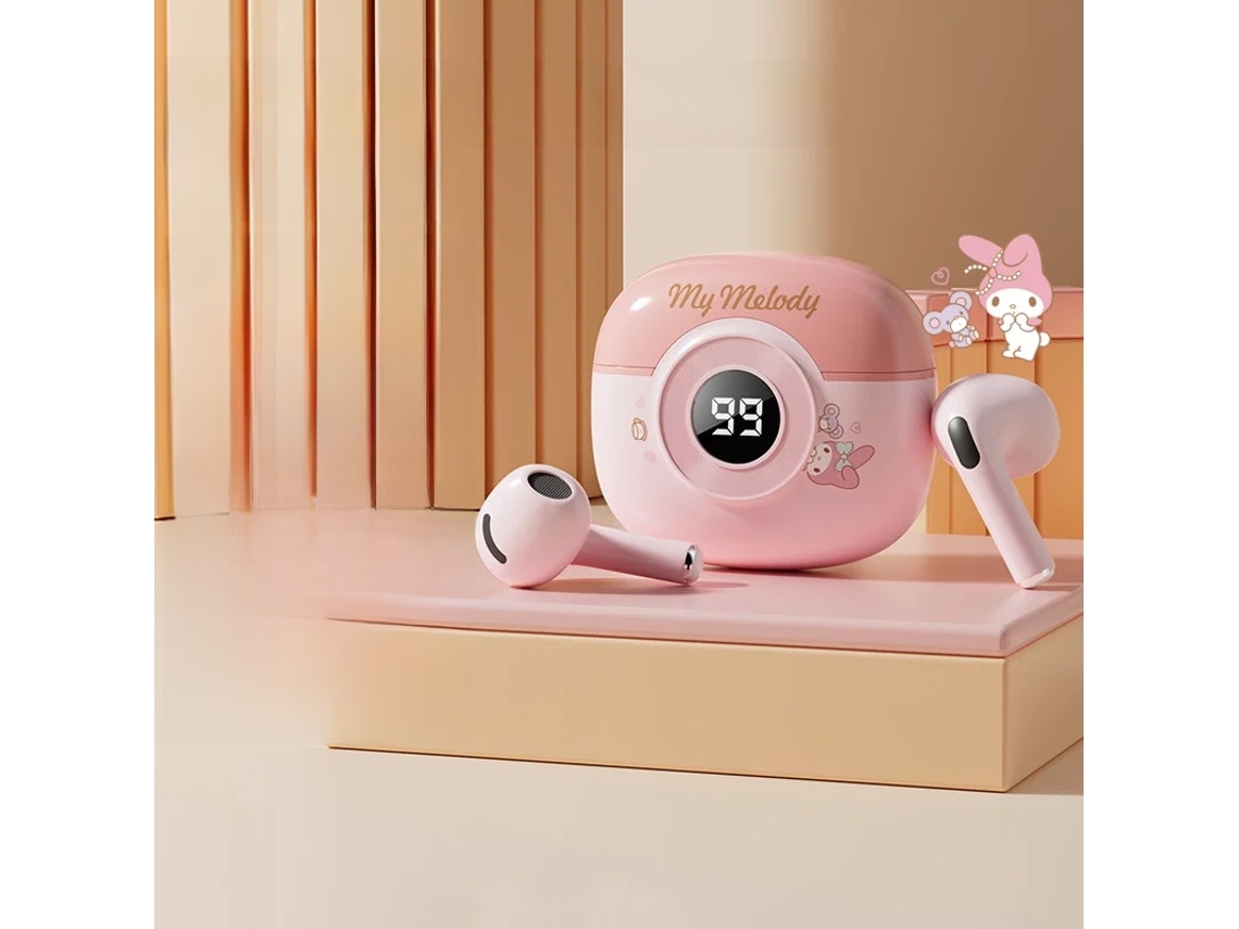 Fones de Ouvido Sem Fio Bluetooth 5.3 , Fones de Ouvido Esportivos Estéreo com Controle por Toque MDUG (rosa)