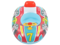 Flotador Hinchable Para Piscina Con Timón De Yate Para Bebés/niños Pequeños, Pvc A Prueba De Fugas, Con Orificios Para Las Piernas, Azul, Verano