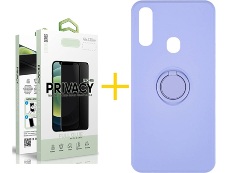 Carcasa + Protector de Pantalla para Samsung Galaxy A20e SKYHE Morado Lila