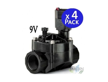Electrovalvula de Riego 100Hv 1'' 9V RAIN BIRD para Programadores a Bateria Pack 4 RAIN BIRD