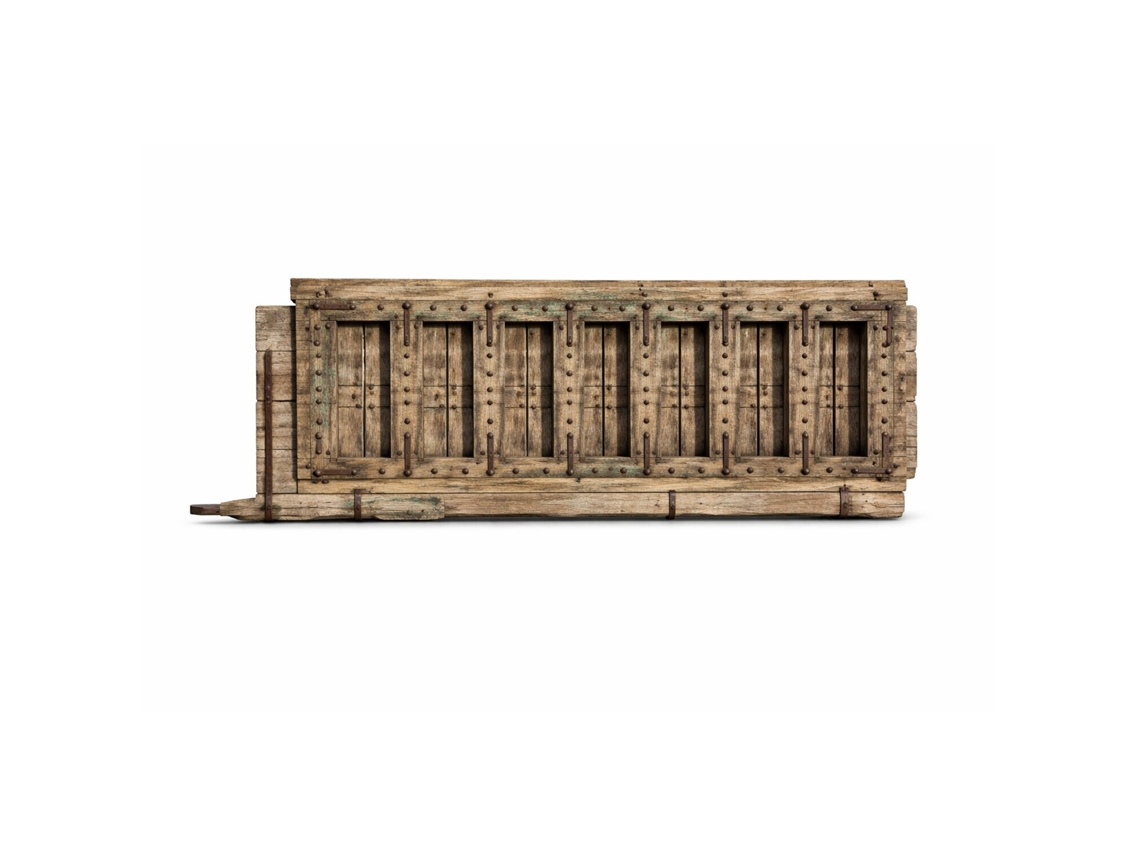 Cabecero Cama Madera Metal Puerta 194x10x95cm