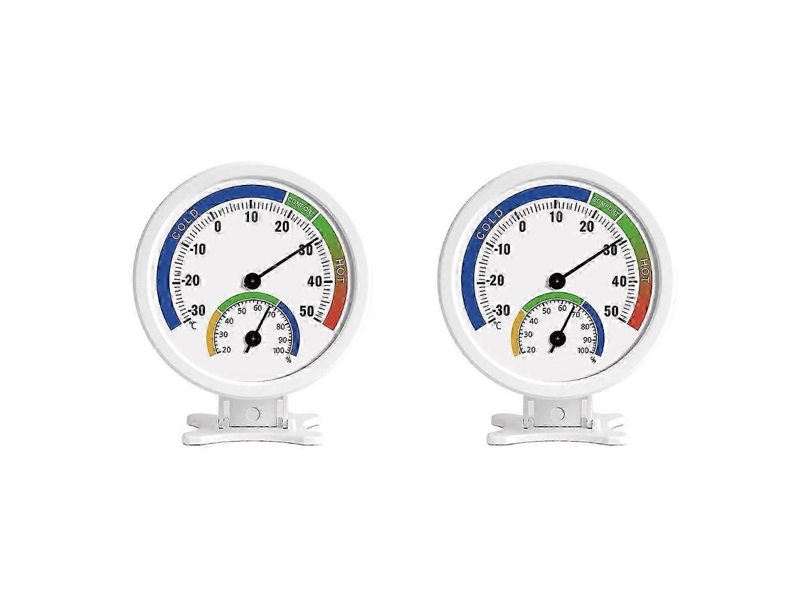 Termómetro e higrómetro para interiores y exteriores, medidor de humedad de 3 pulgadas GOKOCO