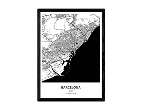 Poster NACNIC Mapa de Barcelona España (A3)
