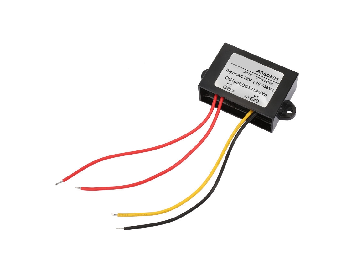 Convertidor De Potencia Ca-cc De 36 V Ca A 5 V Cc, Módulo De Fuente De Alimentación De Plástico De 1 A, Ip67, Alta Eficiencia.