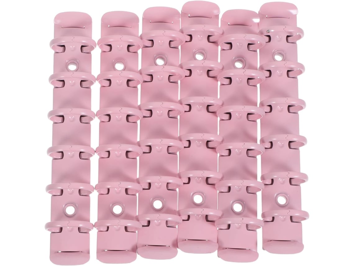 Juego De 6 Mecanismos De Encuadernación Metálicos A7, Anillas Para Carpetas De 6 Anillas, Color Rosa.