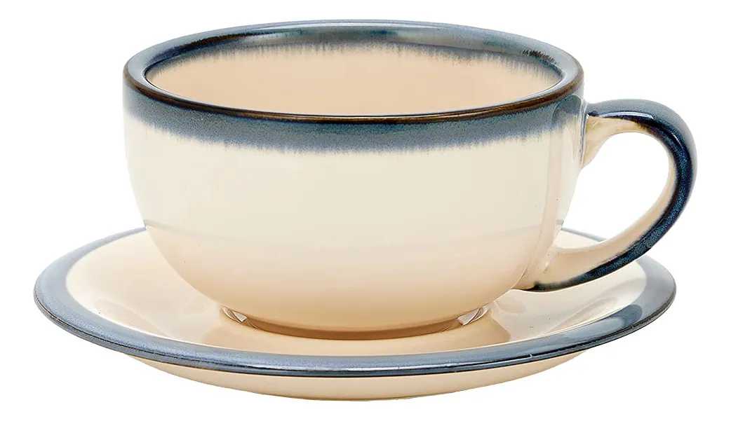 Taza de capuchino barista Coffeezone con platillo, SLOWMOOSE