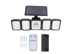 2026-lámpara De Pared Solar Con Sensor De Movimiento 3 Modos 5 Cabezas Rotatorias Impermeable 6500k Luz Led Calle Con Control Remoto
