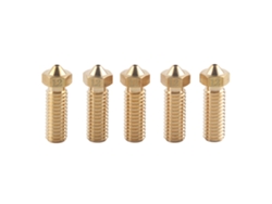 5 boquillas extrusoras CNC de latón resistentes a altas temperaturas de 1,75 mm/1,2 mm para impresora 3D