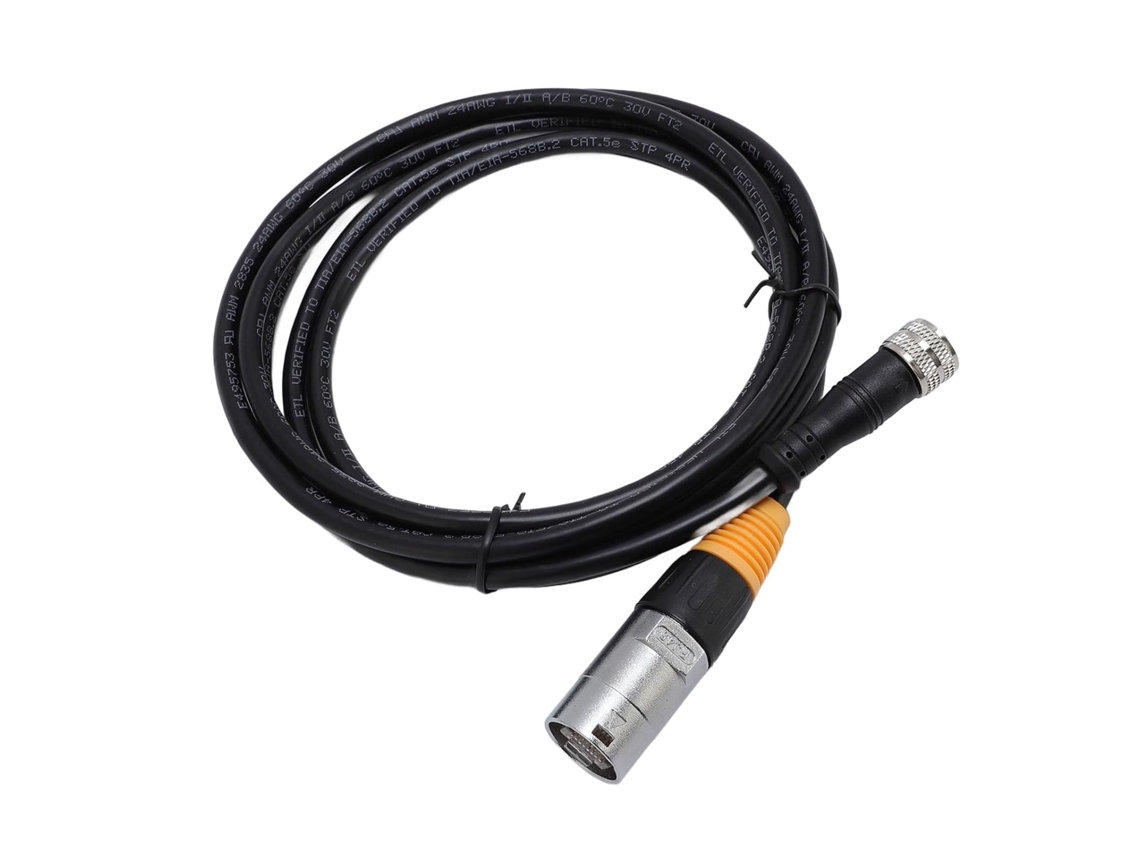 Cable Ethernet Impermeable Para Uso En Interiores Y Exteriores, Rj45 M12 5p Blindado Para Módem/router Lan (5 Metros)