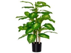 Aglaonema Artificial Planta Sintética De 95 Cm Con 42 Hojas Decoración Para Hogar Oficina Verde