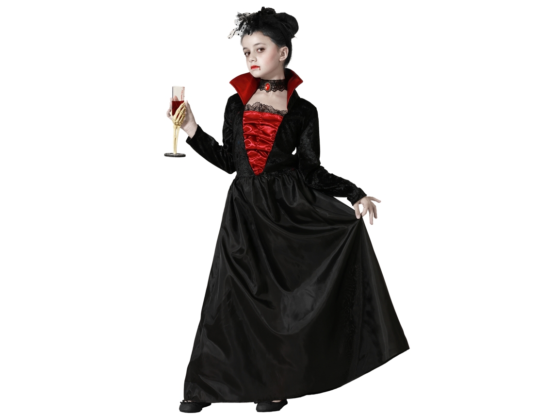 Disfraz Vampiresa Elegante Negro Niña Infantil 5 A 6 Años Atosa