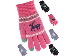 3 Pares De Guantes Táctiles Para El Invierno, De Punto Elástico, Regalo De Navidad.
