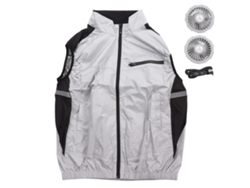 Chaleco Transpirable, Resistente A Los Rayos Uv, Agradable Para La Piel, Con Control De Temperatura Y Ventilador Para Senderismo Y Trabajo, Talla Xl, Gris Claro.