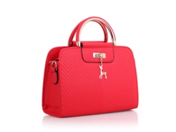 Bolso de mano para mujer 2026, colgante de ciervo ondulado, bolso de hombro, bolso cruzado rojo YUNZII