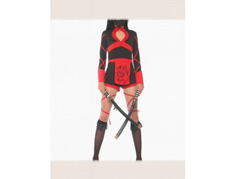 Disfraz de samurái femenina Disfraz de dragón Ninja Conjunto de disfraz de cosplay M