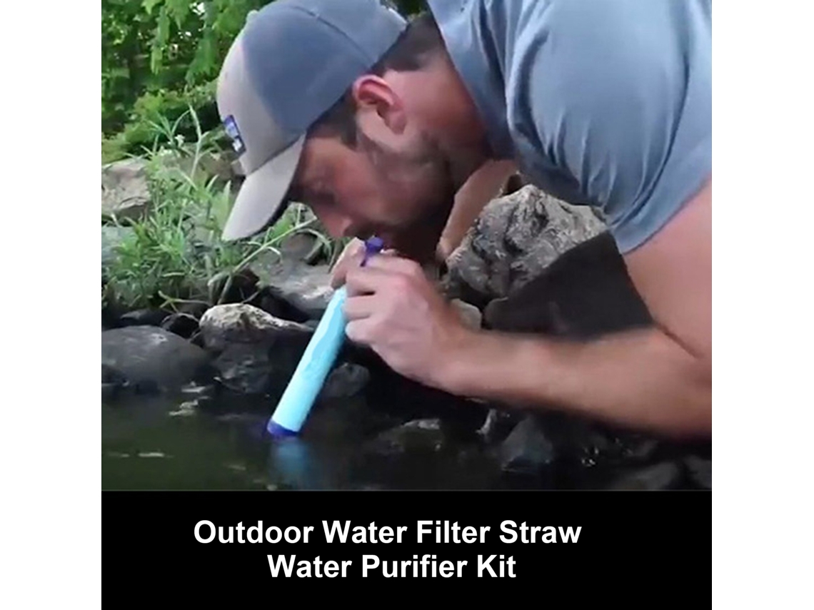 Kit De Filtro De Agua Para Exteriores, Purificador De Agua Portátil Con Bolsa Para Acampar, Hacer Senderismo, Viajar Y Para Uso En Emergencias.