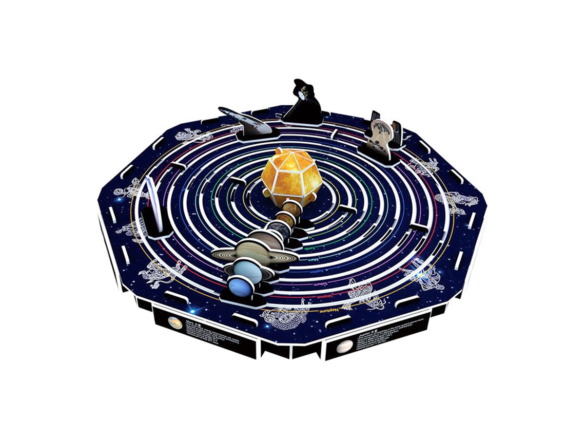 Puzzle Sistema Solar 3D, 45 piezas. 20,3 x 20,3 x 4,4 cm.