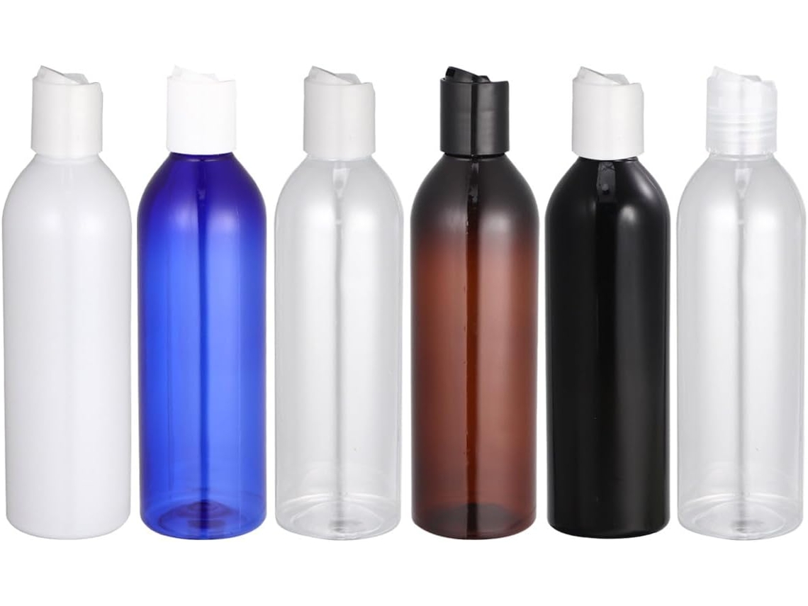 Flacons Plastique Compressibles 200 Ml Lot De 6 Transparent, Léger Para Stockage De Liquides Y U...