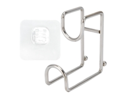 Gancho adhesivo reutilizable (no requiere taladro) para baño y cocina.