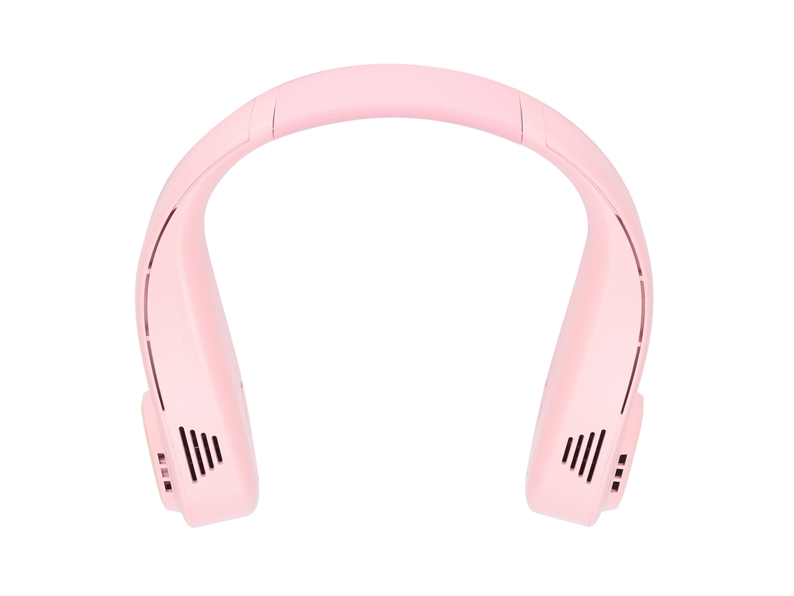 Mini Ventilador De Cuello Portátil, Silencioso Y Recargable Sin Aspas Para Deportes Al Aire Libre - Rosa