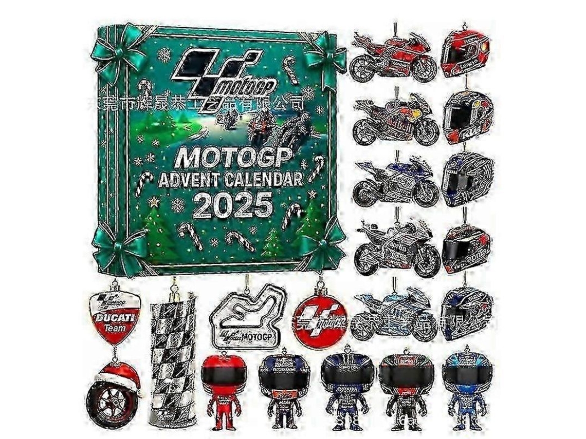 Calendario de Adviento de Motos 2025 para Amantes de las Motos, Regalo Festivo, Decoración para la Cuenta Regresiva de Navidad, 1 Unidad