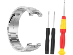 Pulsera de acero inoxidable compatible con relojes inteligentes, duradera e ideal para actividades al aire libre. Gokoco