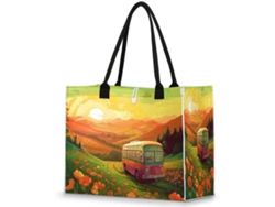 Bolso Mano Grande Tropicallife Estampado Floral Primaveral Acuarela Para Mujeres Niñas Bolso Hombro Compras