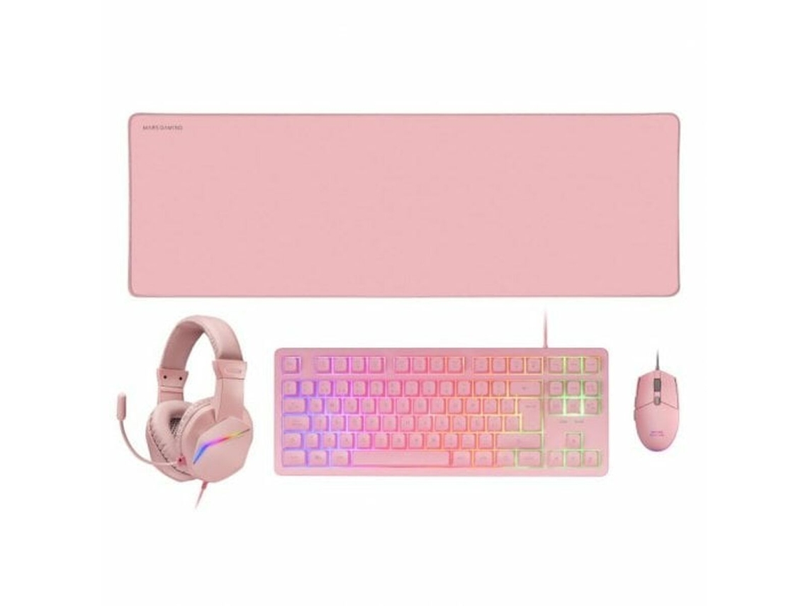Pack Gaming MARS GAMING MCPRGB3PES Qwerty Español