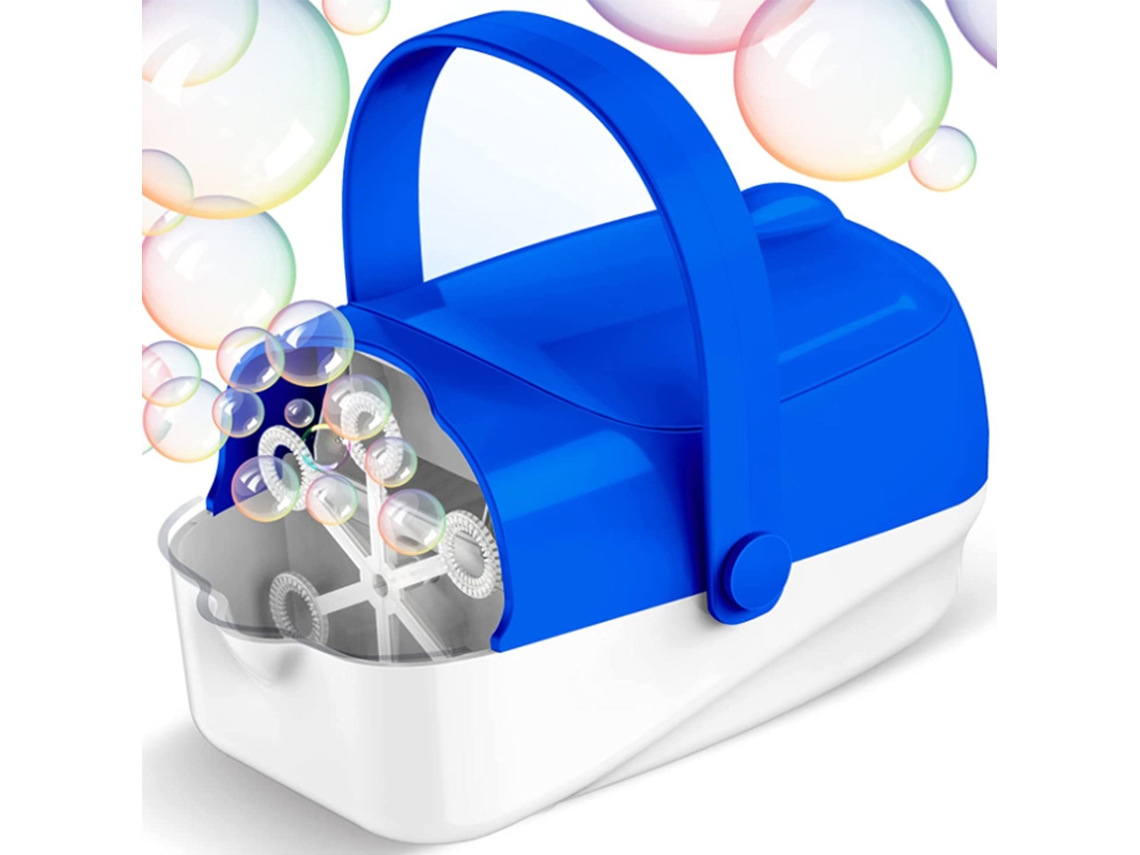 Máquina Automática De Burbujas Con 3 Niveles De Velocidad Y 6 Pilas C Para Fiestas - Azul