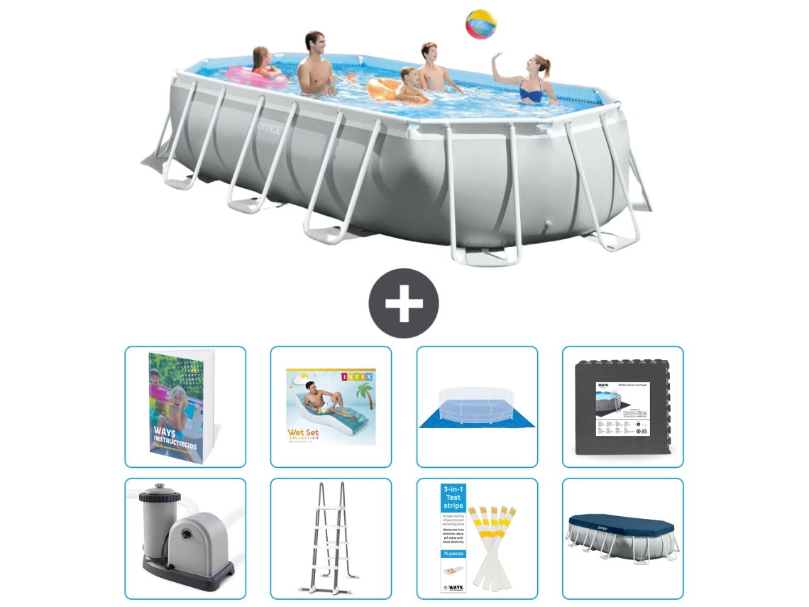 Intex Piscina Prism Frame Oval - 503x274x122 Cm - 9-peças S533