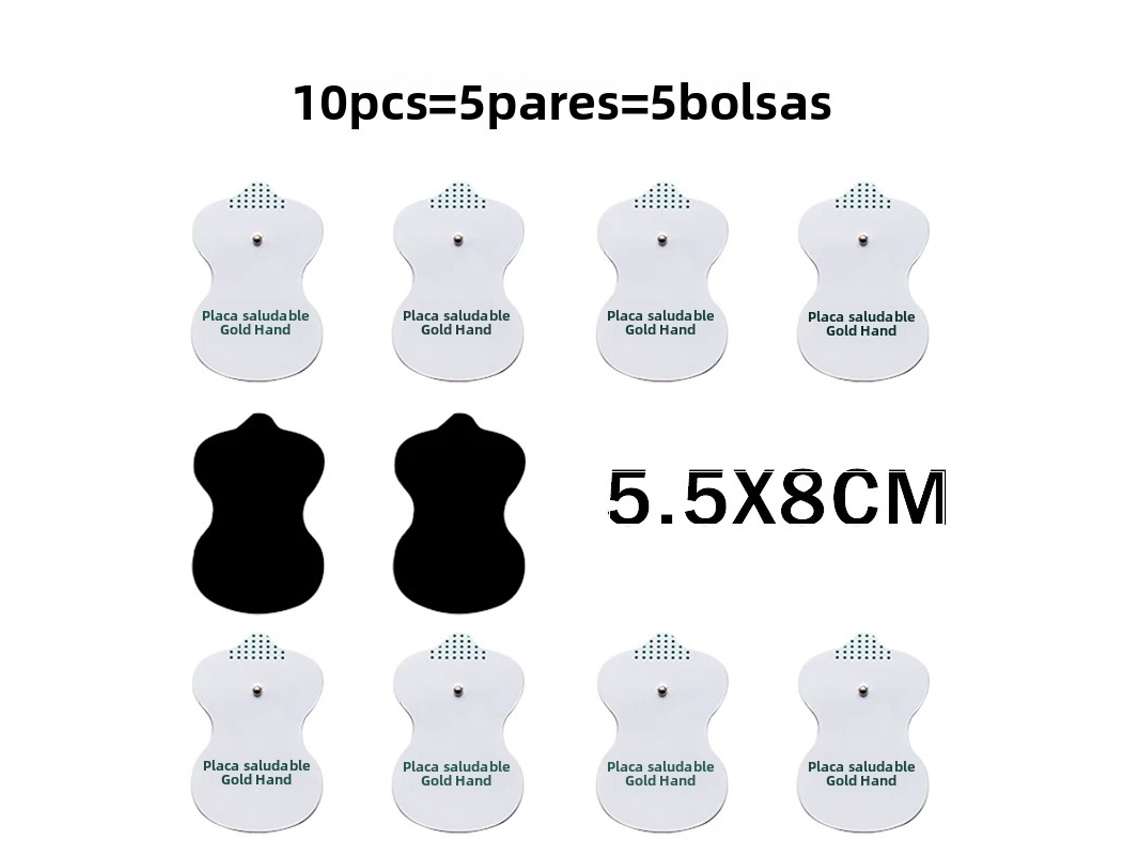 (5,5 X 8 Cm, 10 Piezas) Parche De Gel De Repuesto Autoadhesivo Para Terapia De Masaje De Pulso Tens