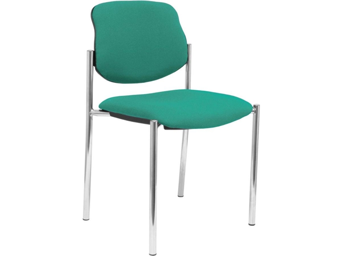 Silla de Confidente PIQUERAS Y CRESPO Villalgordo Verde y Chasis Cromo