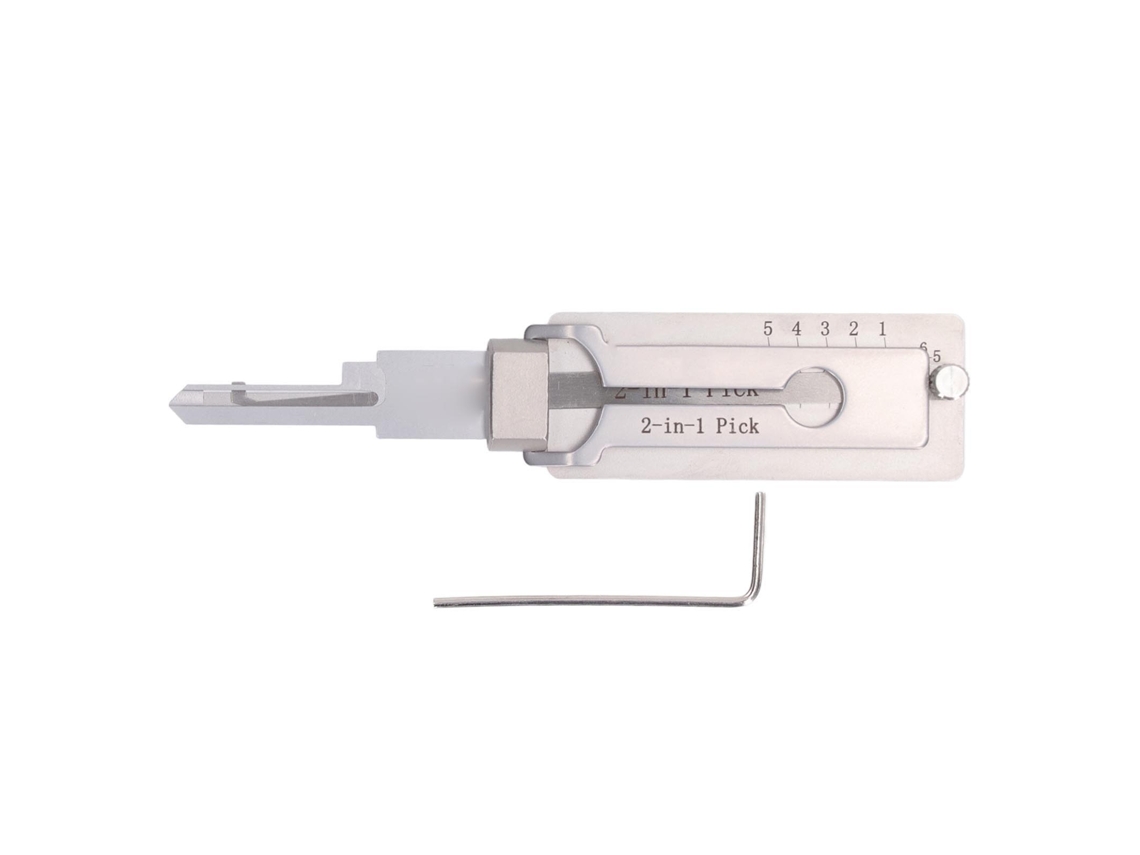 Gancho decodificador de llaves 2 en 1 de acero inoxidable (sin marca)