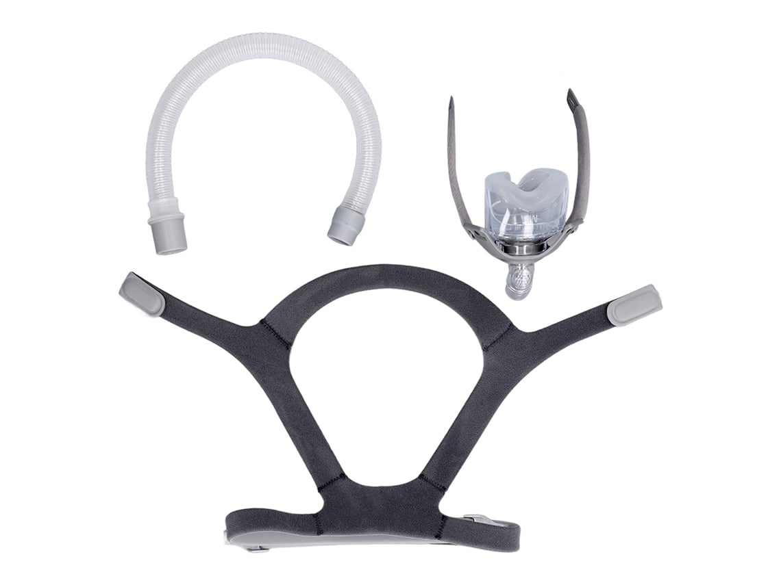 Conjunto Máscara Nasal Para Ventilador N5b Com Adaptador 360° E Cinta De Cabeça