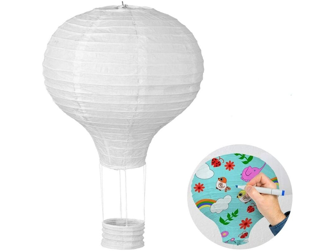 Elegantes Adornos Colgantes Para Bodas, Farolillos De Papel Con Forma De Globo Aerostático Arcoíris, Decoraciones De Fiesta Para Un Ambiente Festivo Y