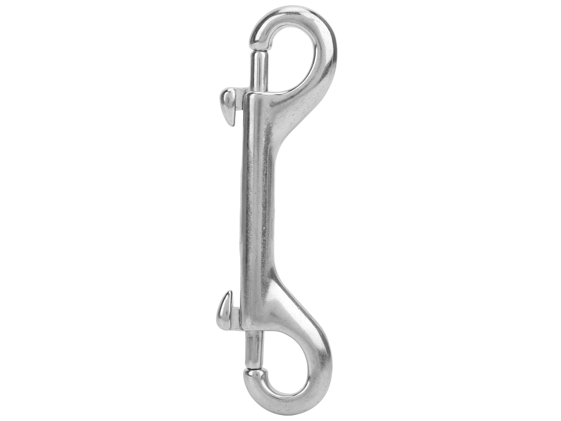 Candado Con Gancho De Resorte De Doble Punta En Acero Inoxidable 316, Clip Para Llaves, 115 Mm